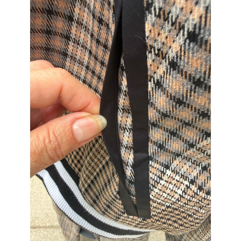 Nina Parker Macy's Plaid Bomber Jacket Wide Leg Pants Set 2X 20W Plus - Picture 10 of 13